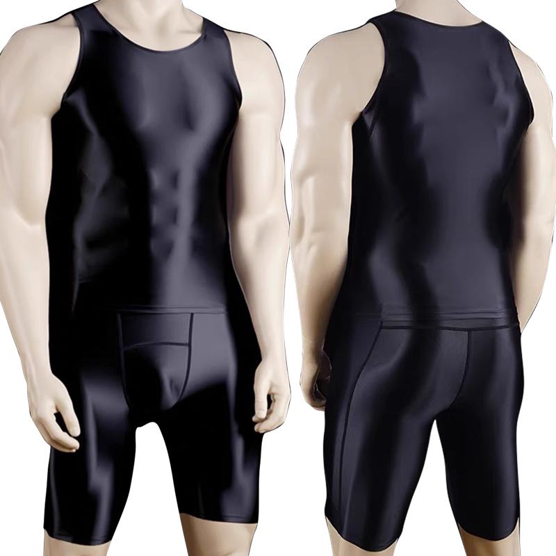 Compression Shorts Athletes - Men Thin Fitness vest Tights suit