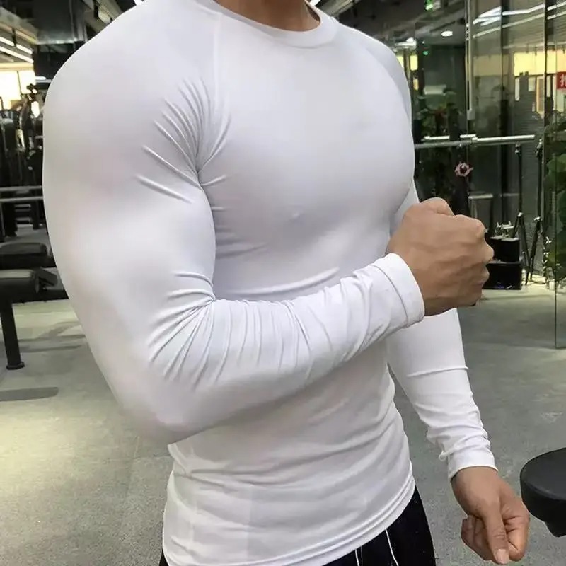 T Shirt Tight Fit - Men Sport T-shirt Quick Dry Bodybuilding