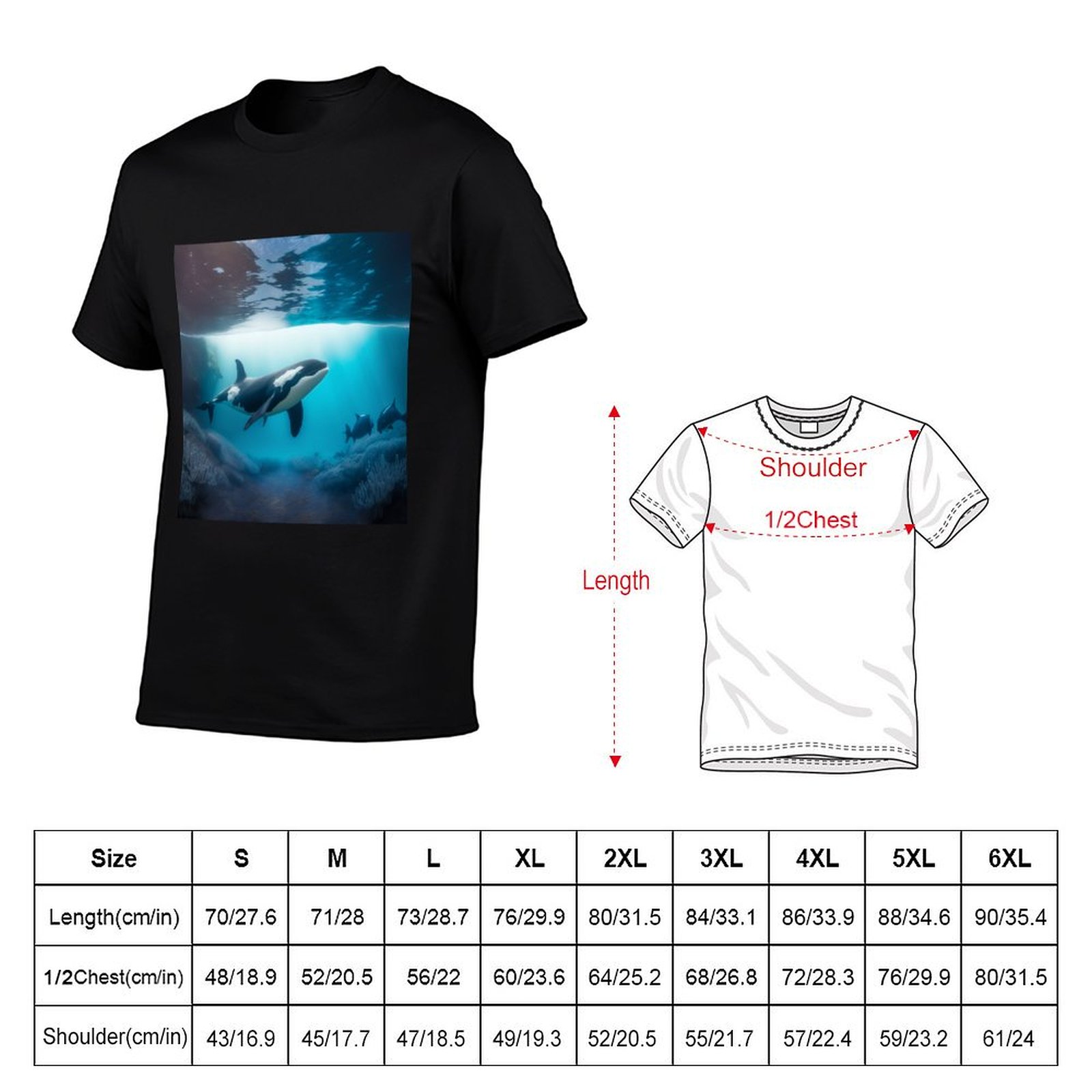 Under Sea Orca T-Shirt Minimal - огляд і ціна Undershirt Crew Neck