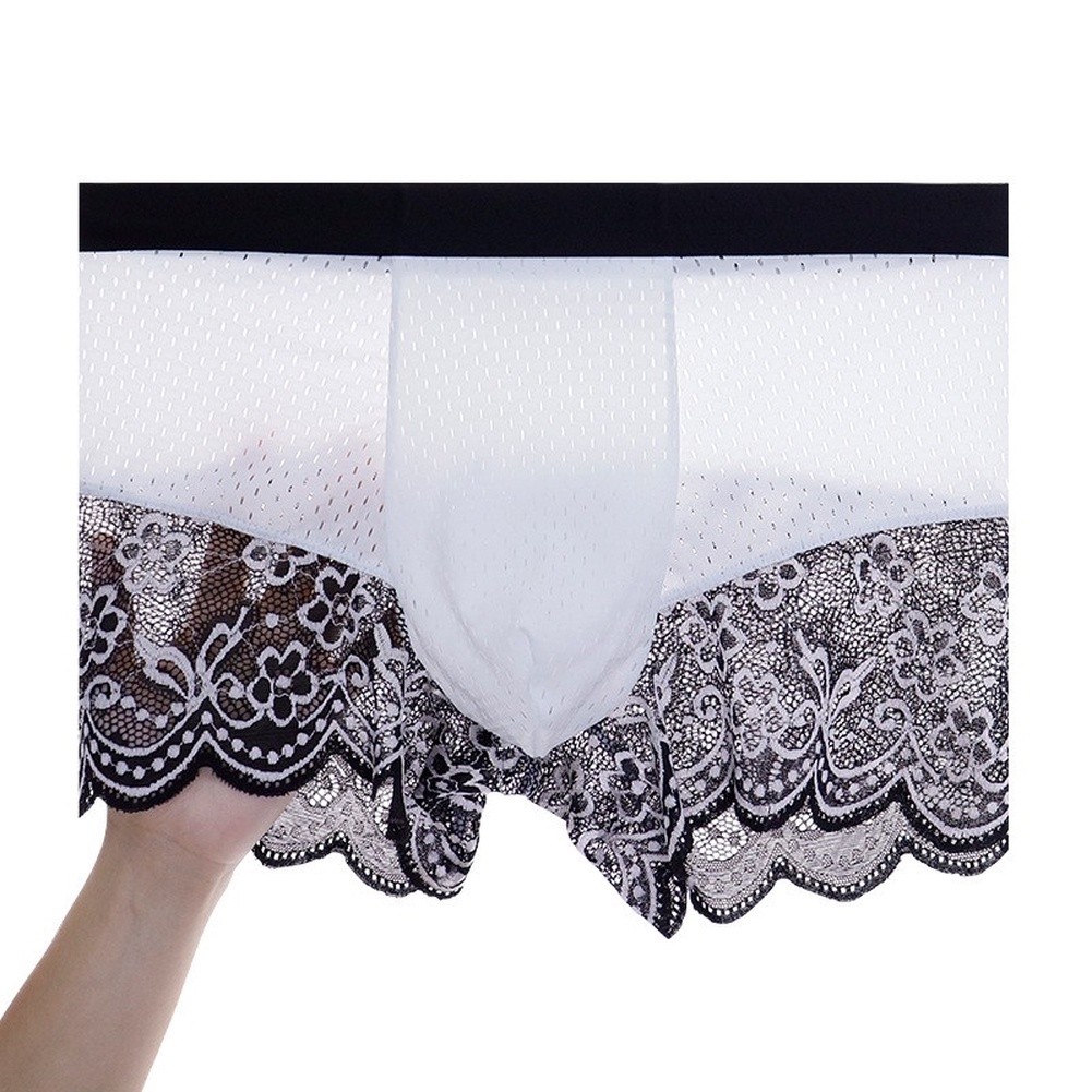 Men's Ice Silk Lace Mesh Boxer - огляд і ціна Pouch Boxer Pouch