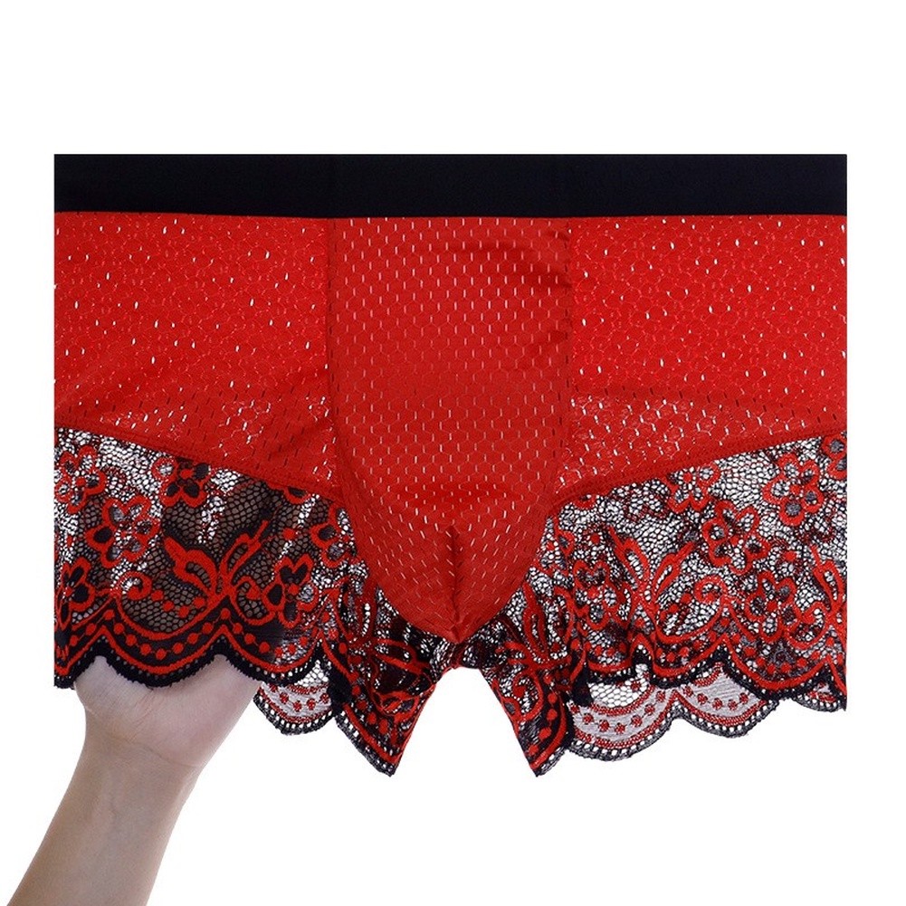 Men's Ice Silk Lace Mesh Boxer - огляд і ціна Pouch Boxer Pouch