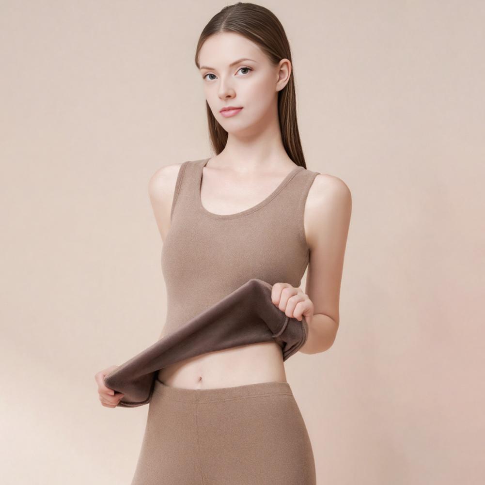 Fleece Lined Women Thermal Tan - огляд і ціна Undershirt Crew Neck