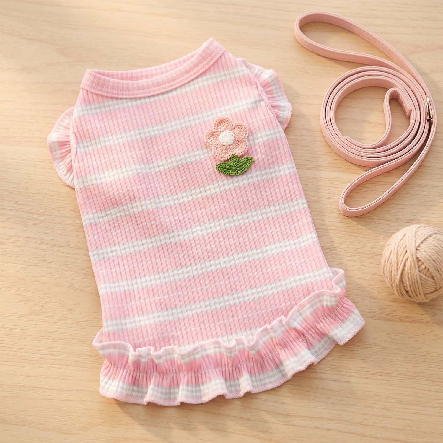 1PC Cute Ruffled Striped Summe - огляд і ціна Tank Top Ribbed