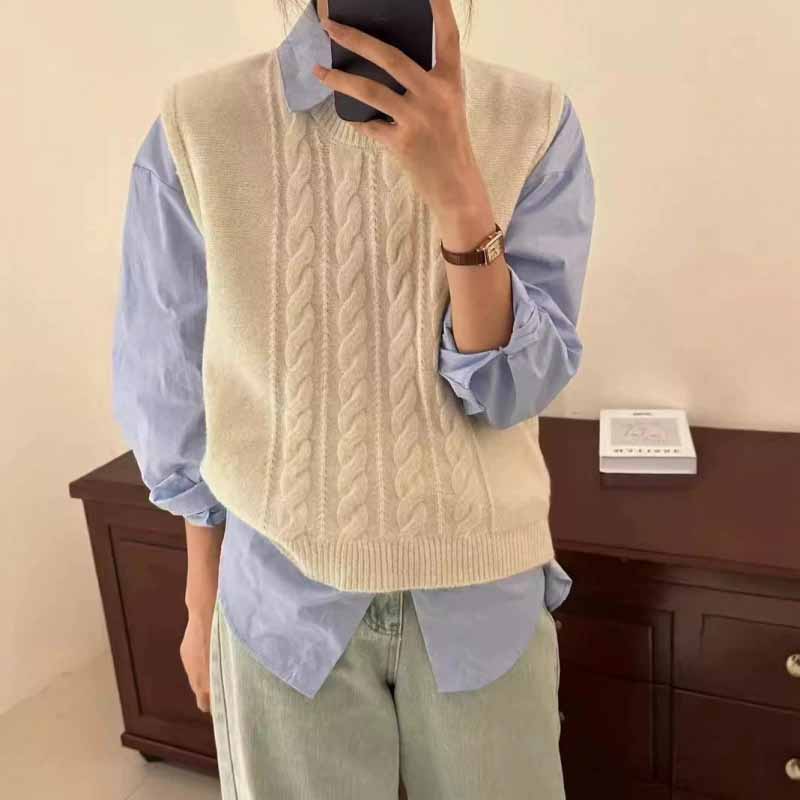 2025 New O-Neck Knitted Vest W - огляд і ціна Sleeveless Undershirt