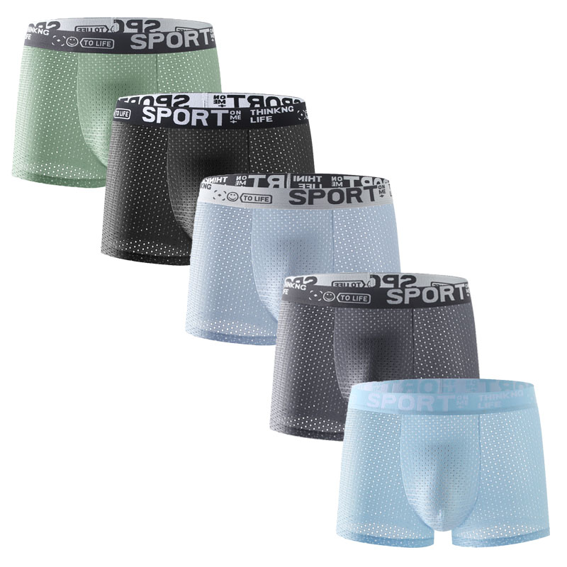 5PCS Men's Ice Silk Mesh Boxer - огляд і ціна Mesh Sport Boxer