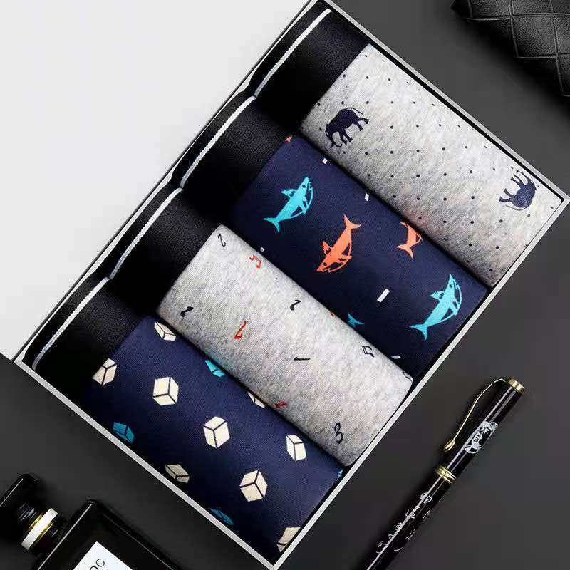 4Pcs/Lot Boxer Shorts Men Unde - огляд і ціна Multi Pack Underwear