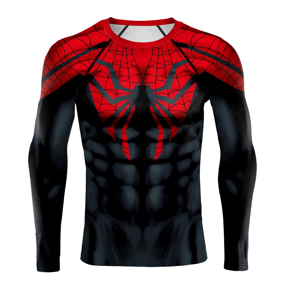 Spider Print T-Shirt Men Compr - огляд і ціна T Shirt Tight Fit