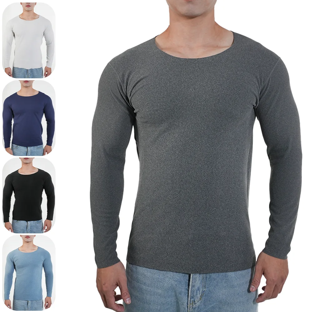Men Thermal Underwear Long Sle - огляд і ціна Undershirt Crew Neck