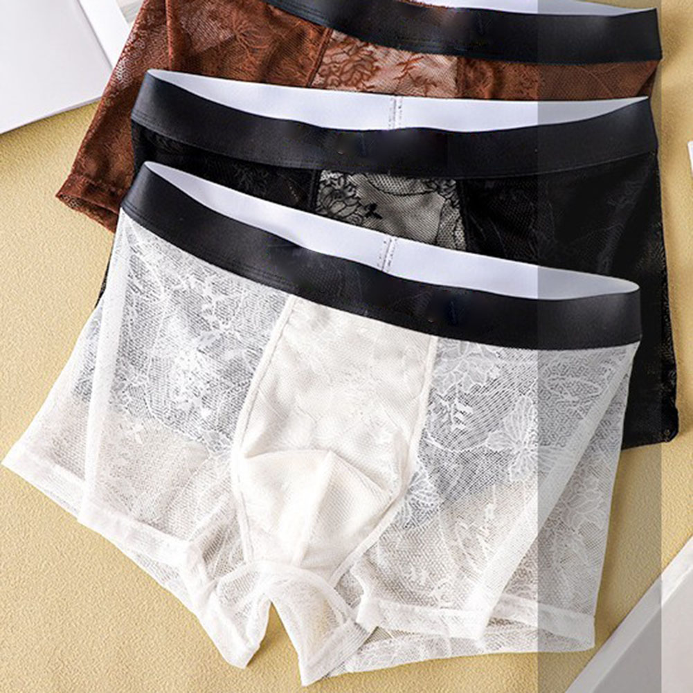 Men's Ice Silk Mesh Lace Boxer - огляд і ціна Pouch Boxer Pouch