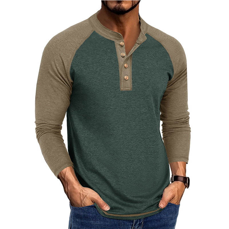 Men's New Long Sleeve Henley S - огляд і ціна Base Layer Top