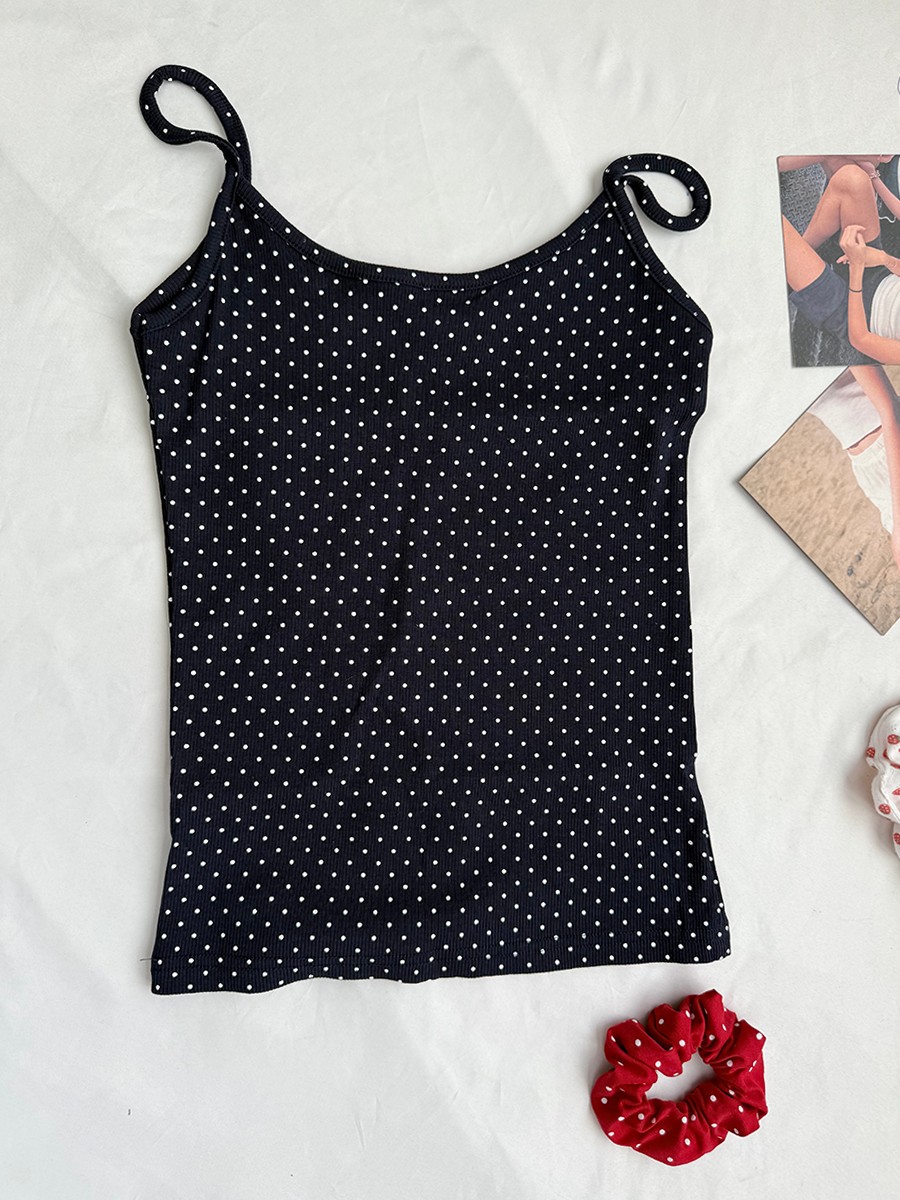 Navy Dot Ribbed Shorts Sets Wo - огляд і ціна Tank Top Ribbed