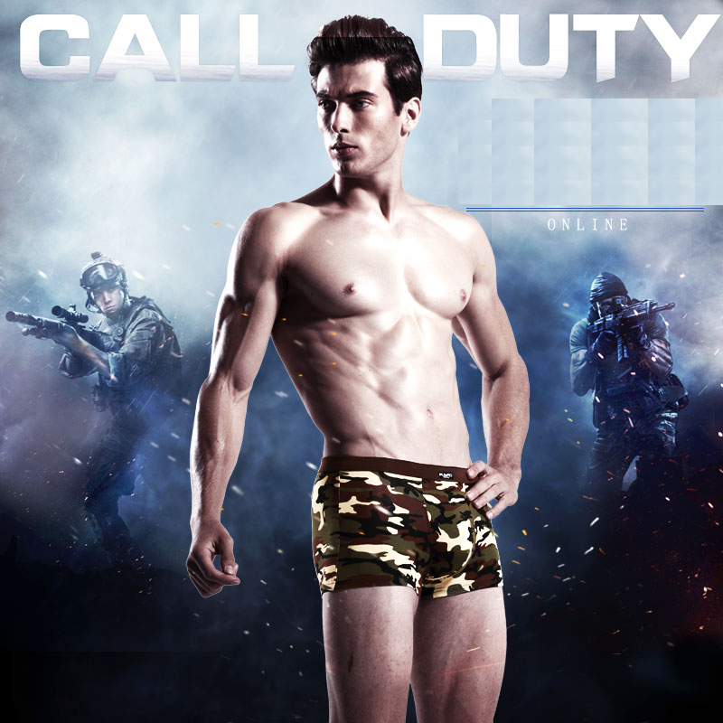 4pcs/lot Camouflage Boxer Men  - огляд і ціна Multi Pack Underwear
