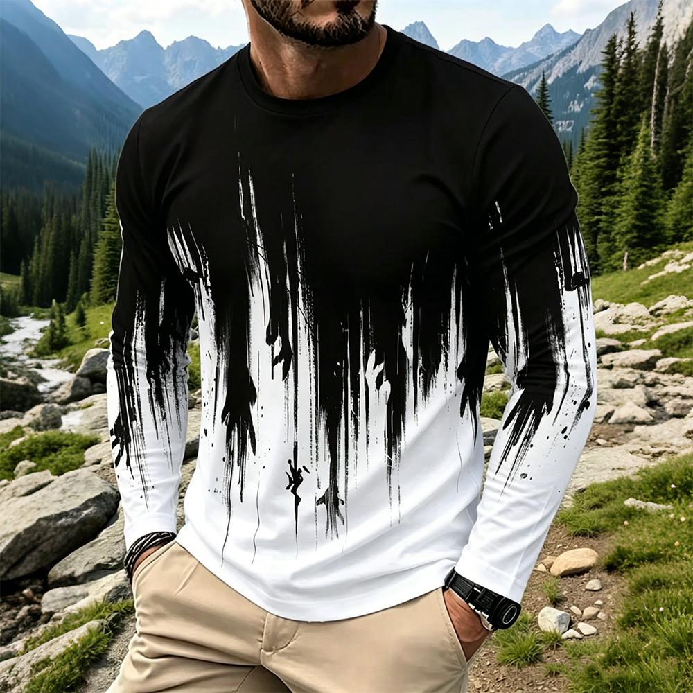 Men's Gradient Ink Splash Long - огляд і ціна Base Layer Top