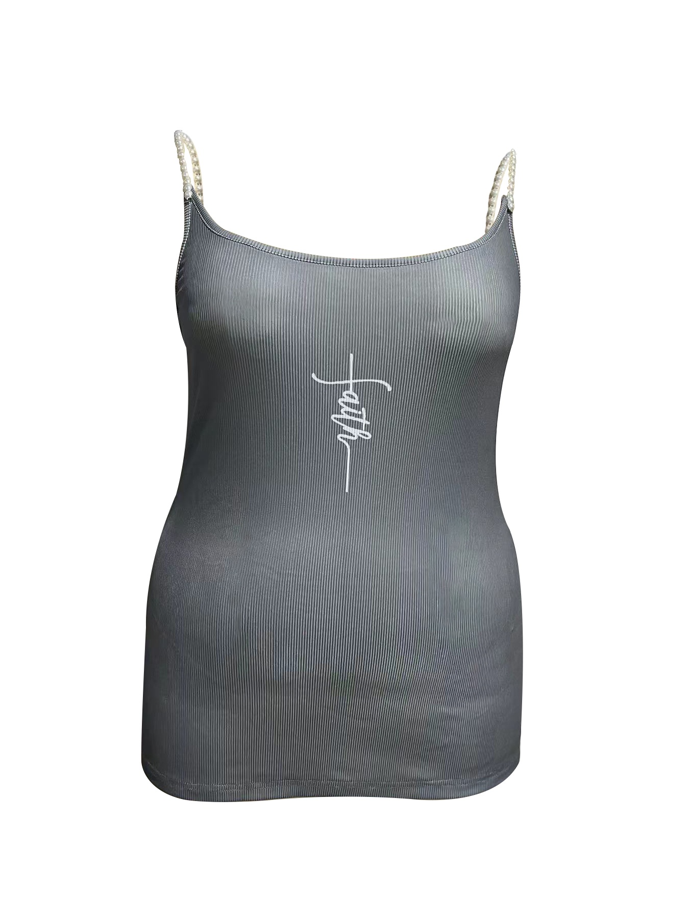 Plus Size Square Neck Pearl St - огляд і ціна Tank Top Ribbed